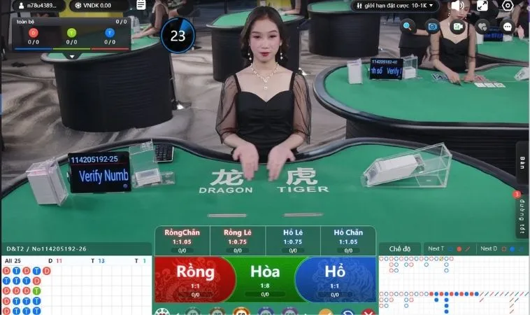 Trải Nghiệm Đỉnh Cao Với Trò Chơi Dragon Tiger Tại Vin68 Hấp Dẫn 2 Giao diện chơi Dragon Tiger Tại Vin68