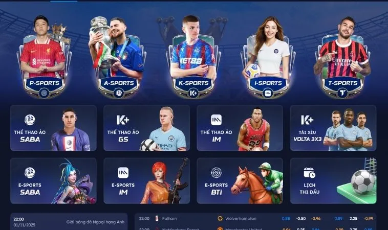 Sản phẩm thể thao Vin68 thiết kế giao diện đẹp, chuyên nghiệp